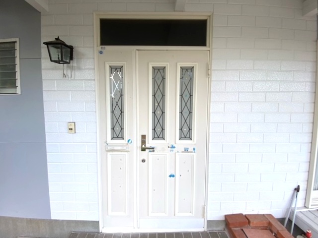 リシェント　玄関　リフォーム　親子ドア　カバー工法